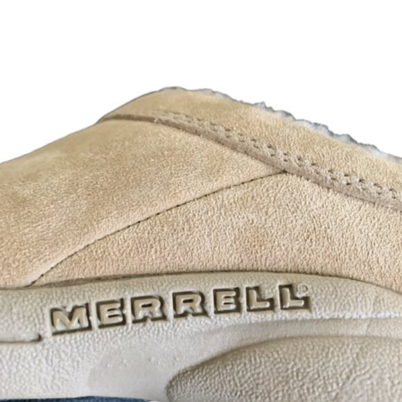 Merrell Primo Chill Slide Beige Suede Upper Wool Fleece Lined w/o Insole 5.5 42D - Picture 6 of 9